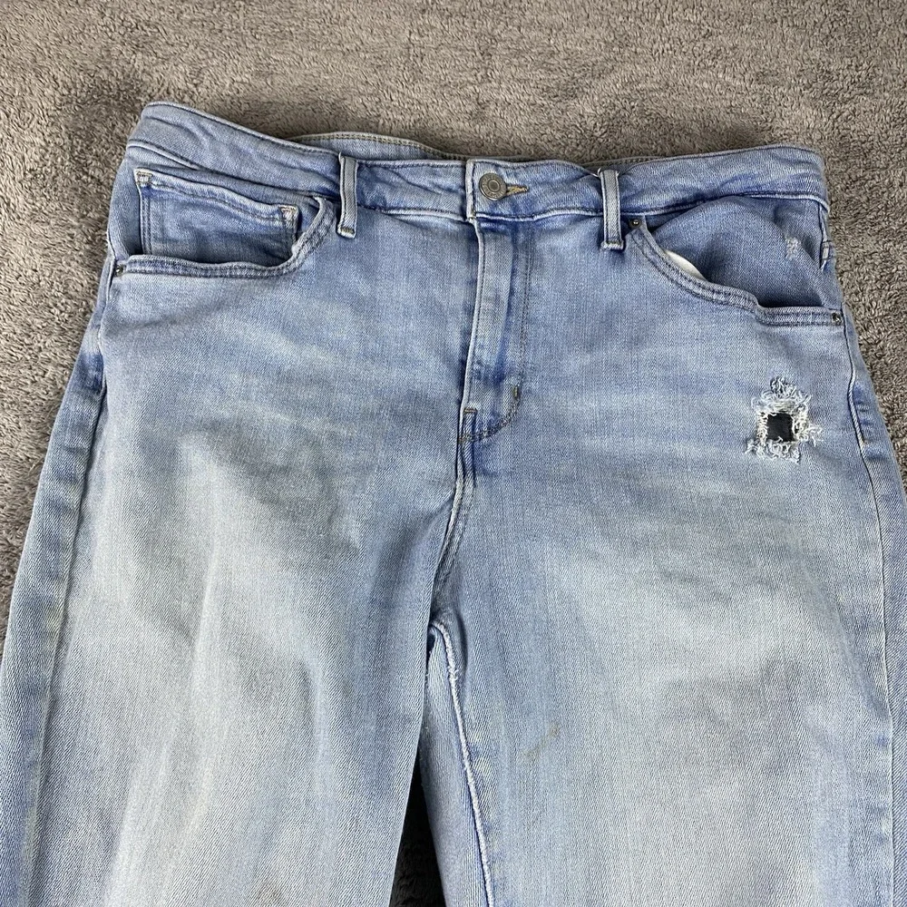 Levis 721 High Rise Skinny Jeans Womens 33 Blue Light Wash High Rise‎ Distressed